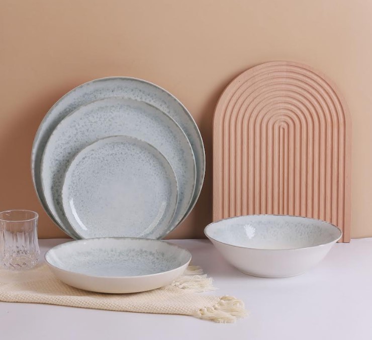 Σερβίτσιο Φαγητού Σετ 20τμχ In-glaze Stoneware Pluto CRYSPO TRIO 25.093.40 (Χρώμα: Γκρι, Υλικό: Stoneware) - CRYSPO TRIO - 25.093.40